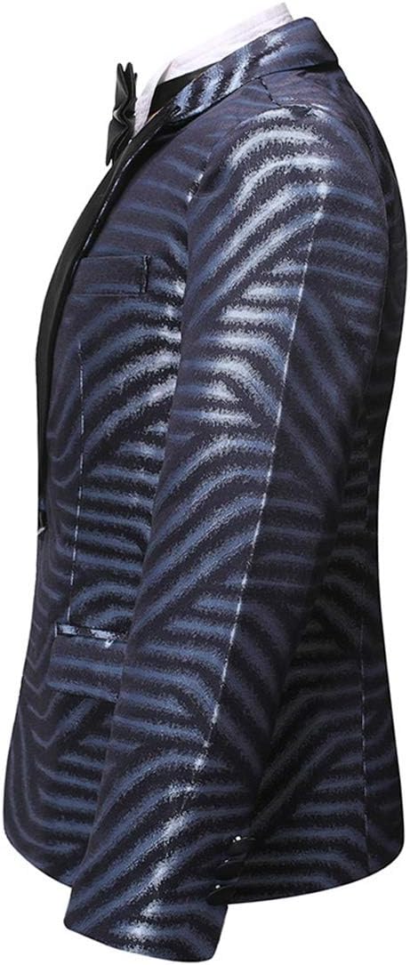 Boys Formal Blazer Slim Fit Outfit Chic Pattern for Tuxedo Suit Blue