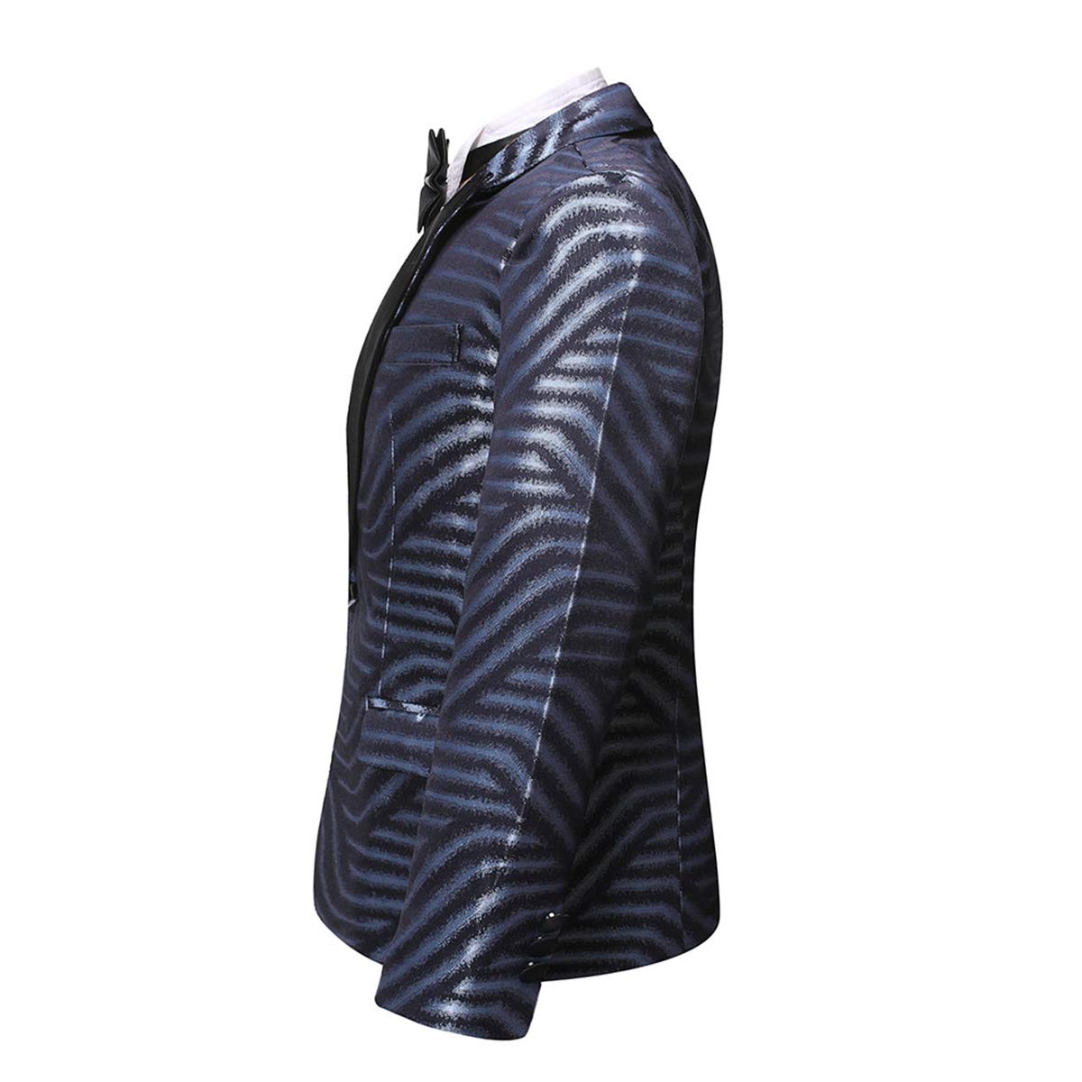 Boys Formal Blazer Slim Fit Outfit Chic Pattern for Tuxedo Suit Blue