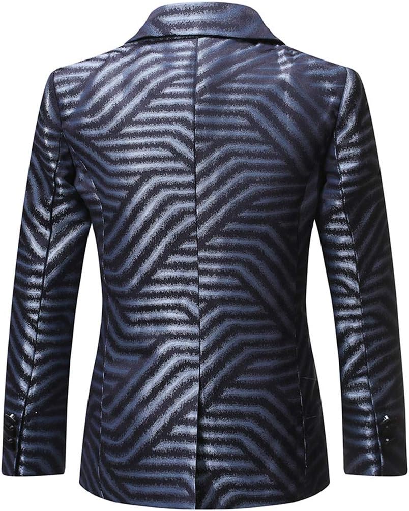 Boys Formal Blazer Slim Fit Outfit Chic Pattern for Tuxedo Suit Blue