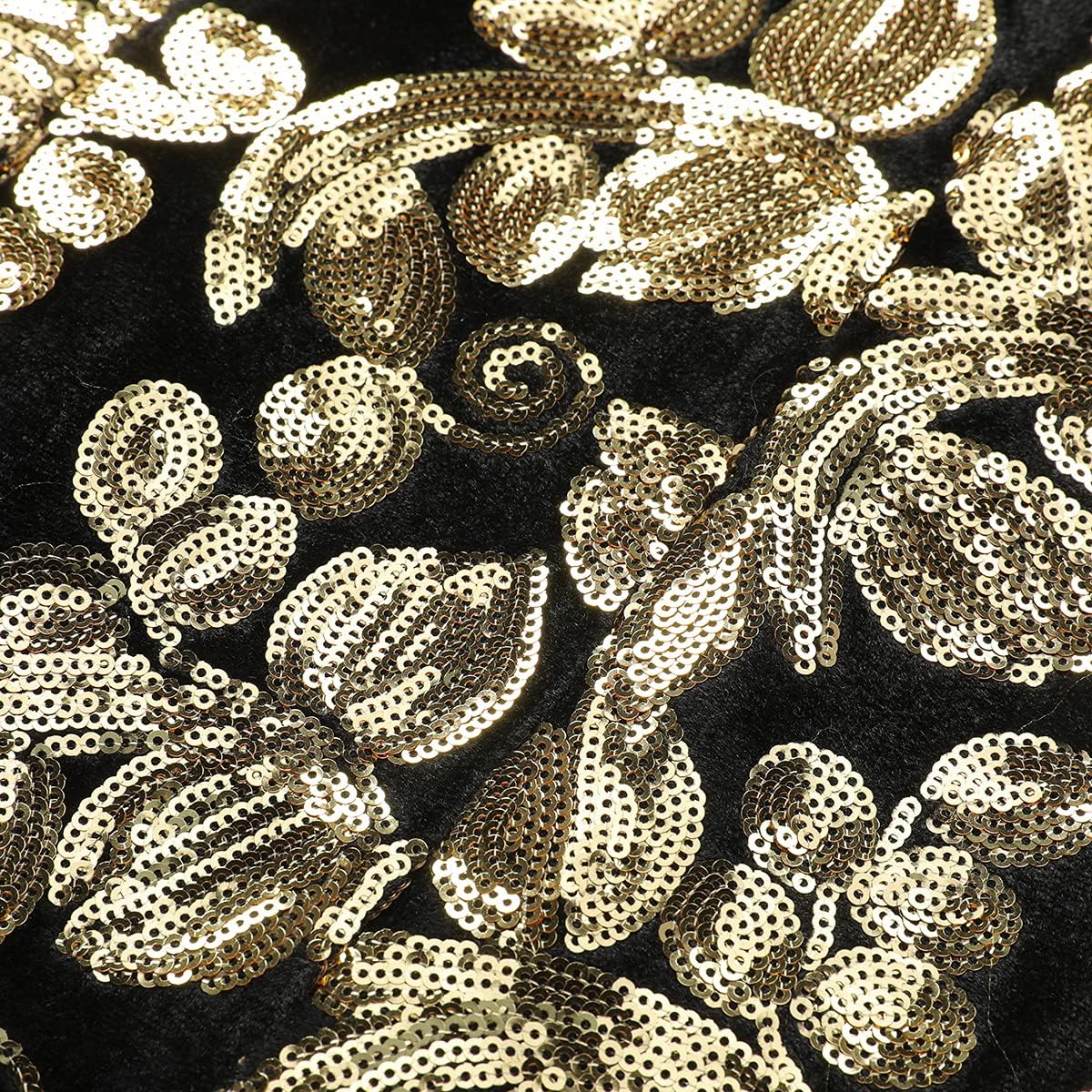 Boys Slim Fit Blazer Shiny Fashion Tuxedo Suit Jacket Golden Sequin Shawl Collar